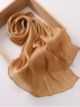 Solid Color Silk Feeling Scarf